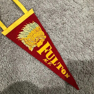 1950s‎ Antique Fulton NY Pennant Flag 11"